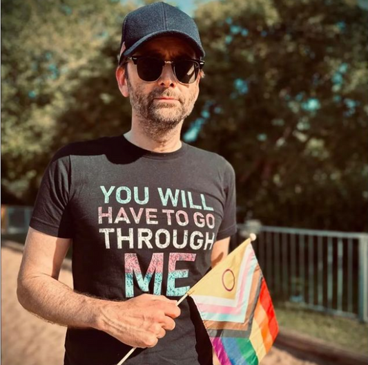 Trans-rights clothing site’s sales rocket after David ‘King of Allies’ Tennant wears charity design